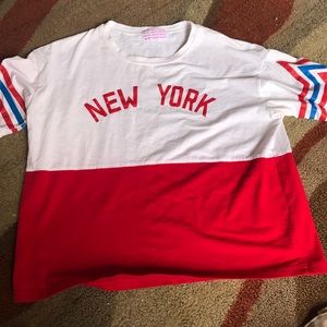 New York t-shirt/crop top