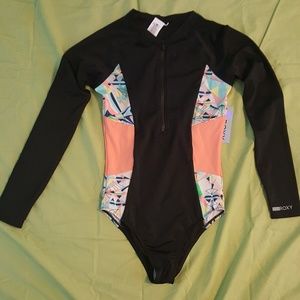 Roxy Long Sleeve Onesie Swimsuit