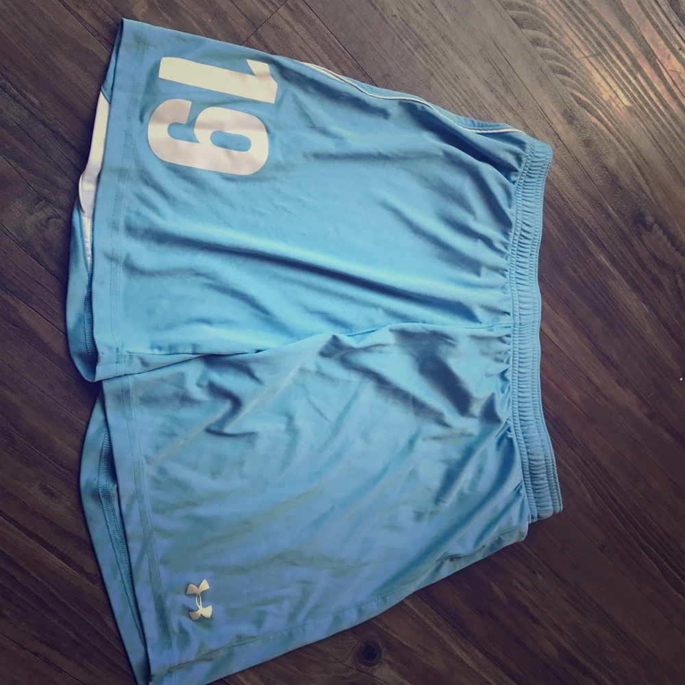 Carolina blue under armour shorts