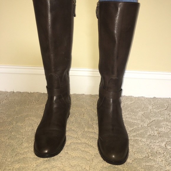 Shop Brown Womens Cole Haan Chesley Water Resistant Tall  Cole Haan Brown Leather Riding Boots