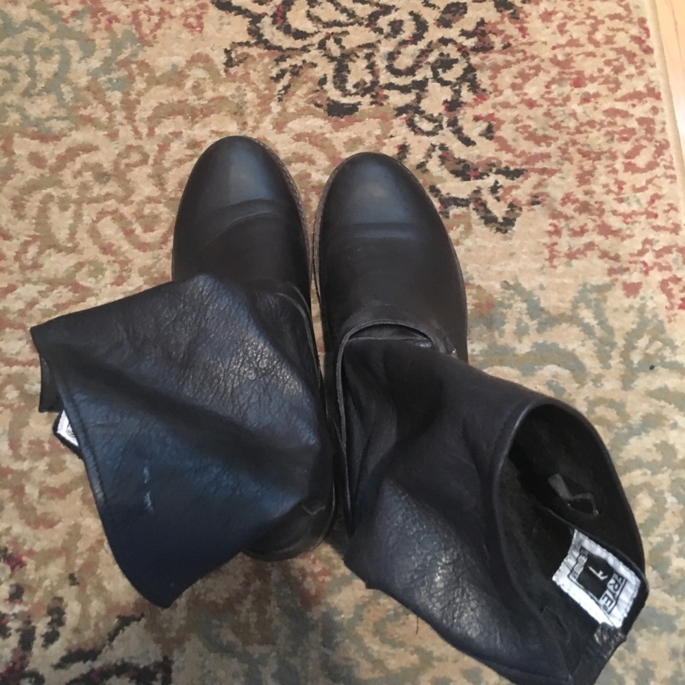 Frye black leather boots