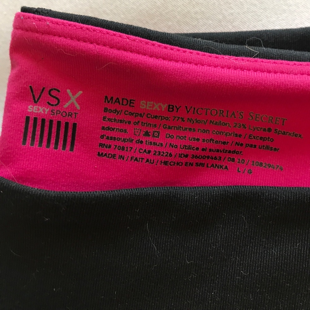 Black and Pink Victoria's Secret Sport Leggings - Picture 2 of 5