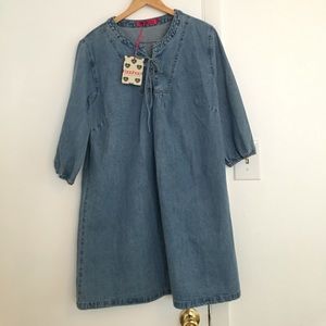 NWT Boohoo plus denim dress sz 14