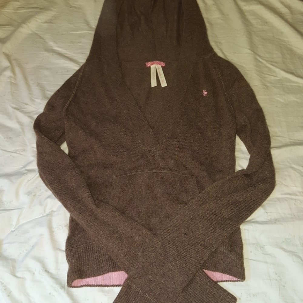 Abercrombie & Fitch Cashmere Cropped Hoodie