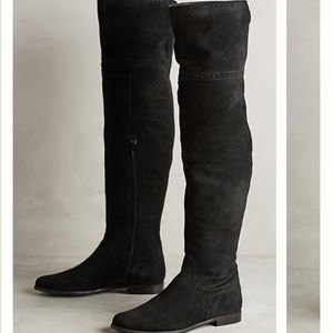 Lien.do from Anthropologie. Black suede boots.