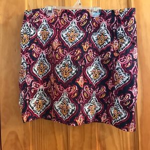 J. Crew  printed mini skirt size 4