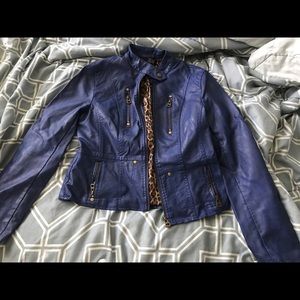 Dark blue moto jacket