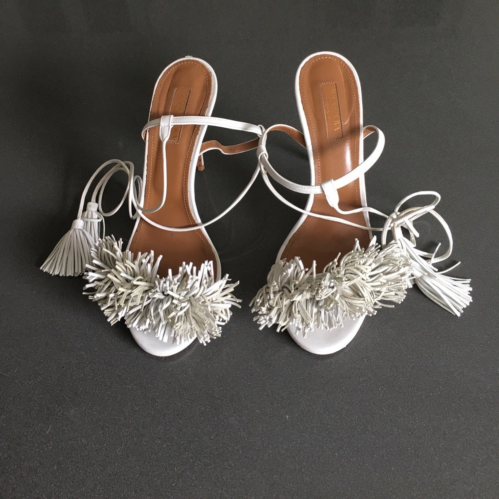 Aquazzura Wild Thing 105 fringe sandals