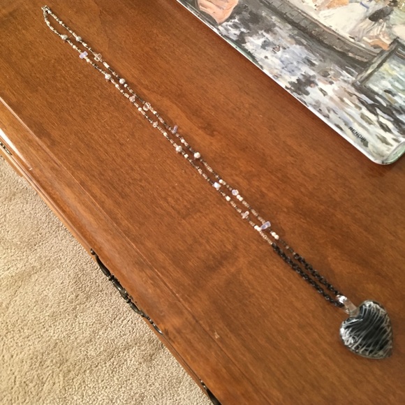 2 for $10! Black and White Beaded Necklace - Picture 3 of 3