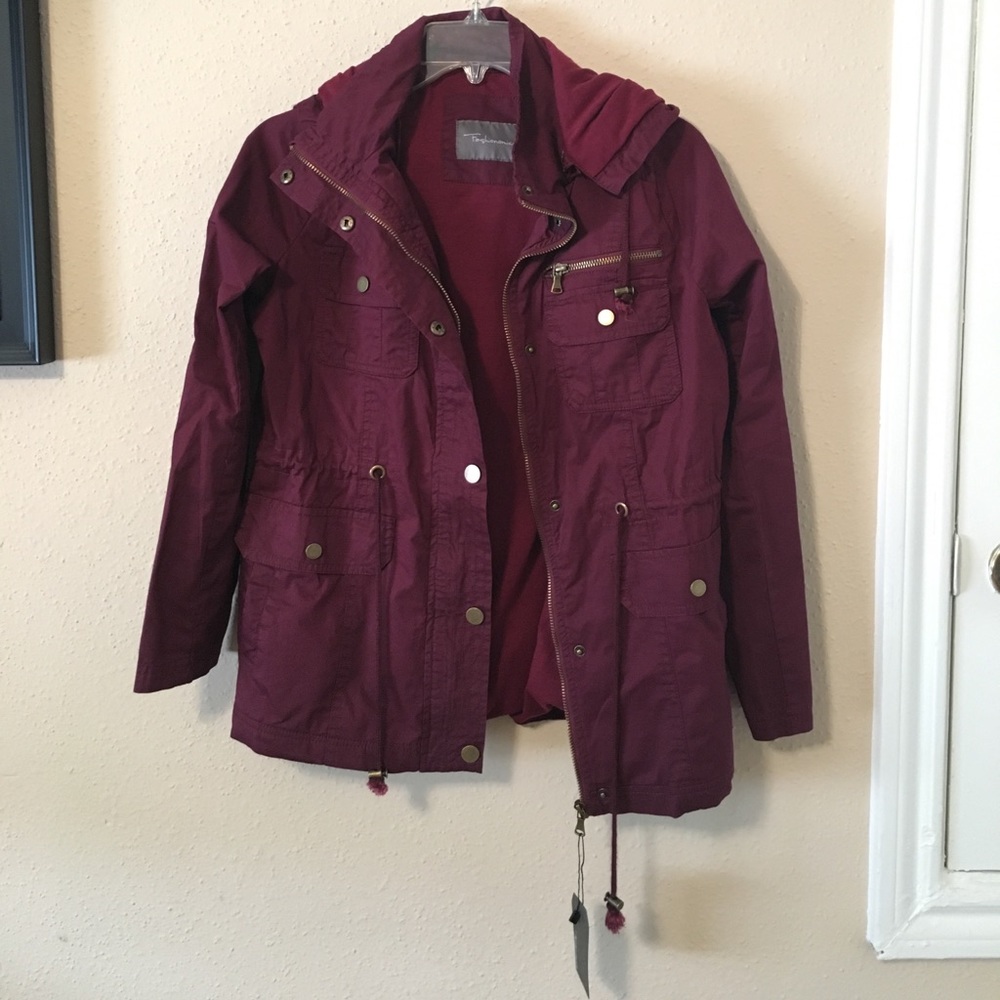 Maroon Bomber Utility Jacket