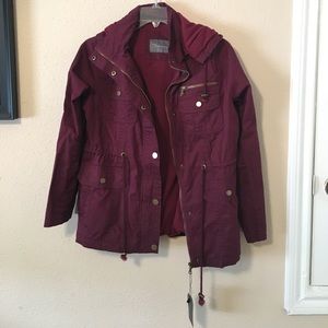 Maroon Bomber Utility Jacket