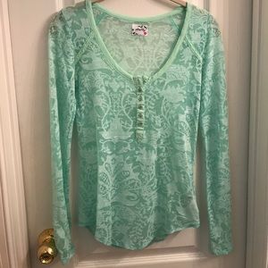 Free People LS Henley-Style Top