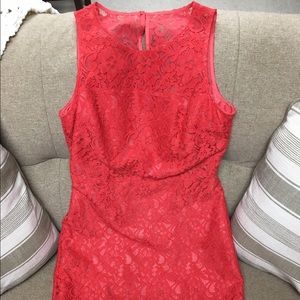 J. Crew red lace dress