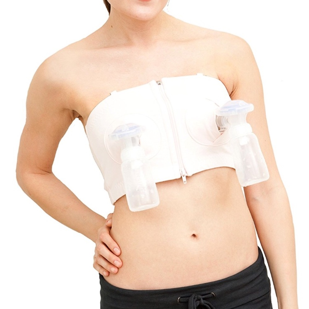 Hands-free Breast Pump Bra, Sz XS-LG, Light Pink