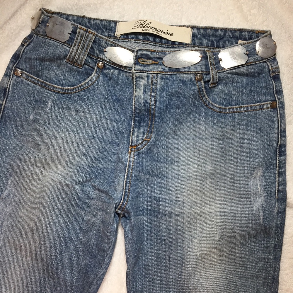 SOLD Blumarine Vintage Jeans with Silver Discs - Picture 5 of 8