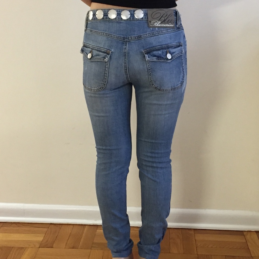SOLD Blumarine Vintage Jeans with Silver Discs - Picture 2 of 8