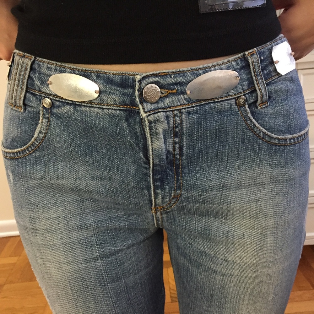 SOLD Blumarine Vintage Jeans with Silver Discs - Picture 3 of 8