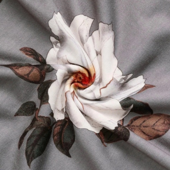 Gray Floral Jumpsuit - Picture 4 of 4