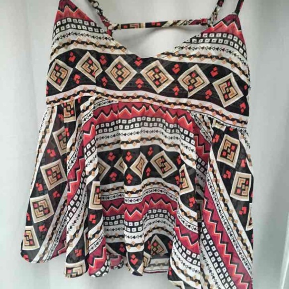 LF Aztec Babydoll top - Picture 3 of 4