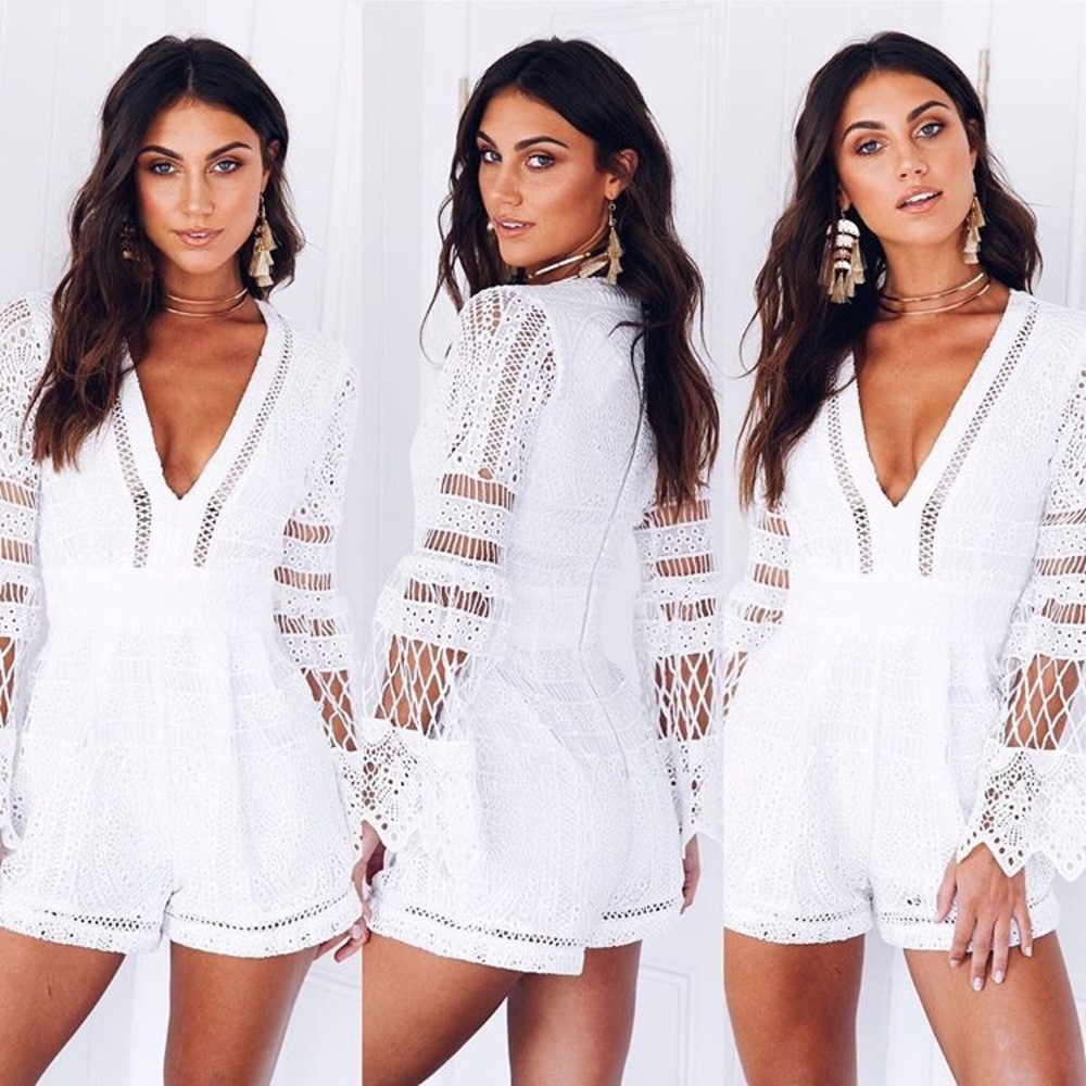 Black Lace Romper