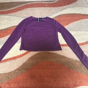 Forever 21 purple crop top shirt