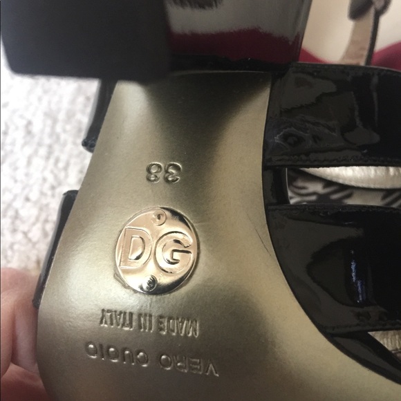 DOLCE & GABBANA PATENT LEATHER SANDAL 4” HEEL ELEGANT LUXURY NEW IN BOX SZ 7 1/2 - Picture 8 of 8