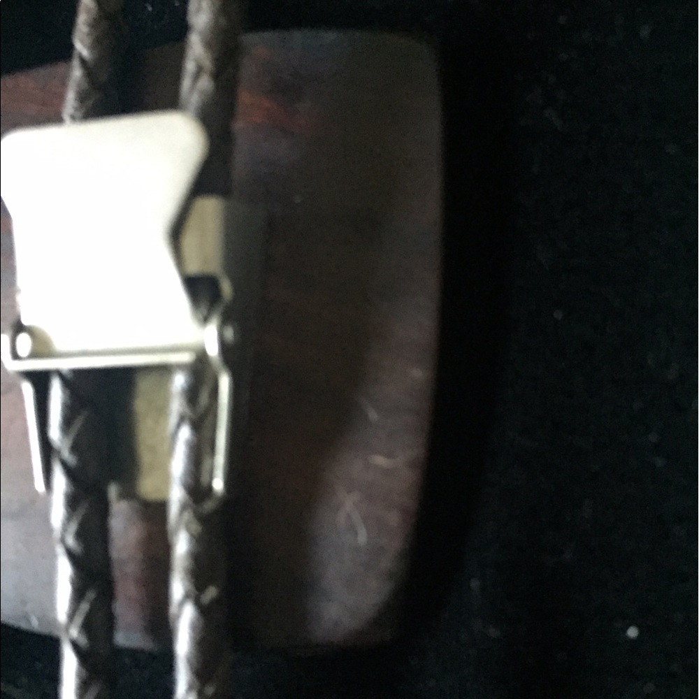 NOT FOR SALE Vintage Native Sterling Rosewood Bolo Tie signed - Picture 4 of 4