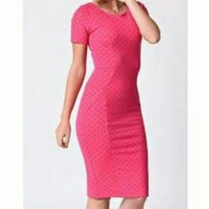 UNIQUE VINTAGE HOT PINK WIGGLE DRESS
