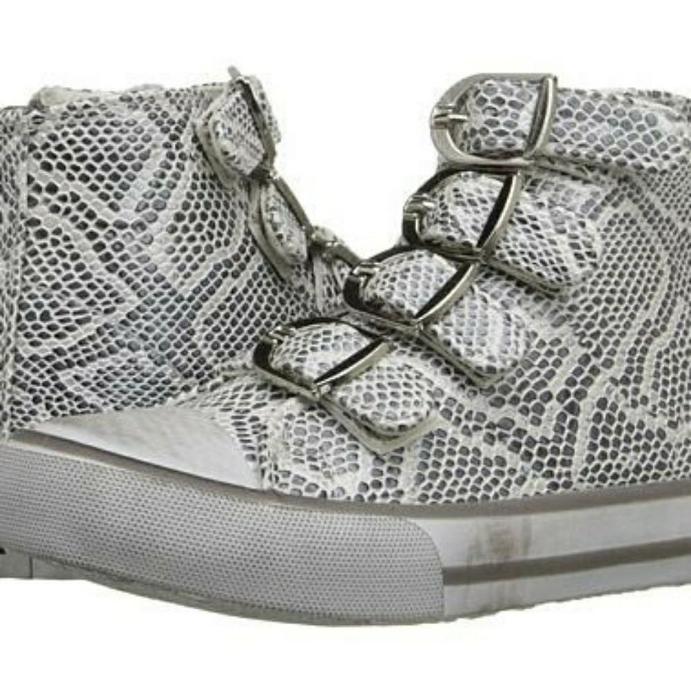Amiana Women/Girls Shoe Black/White Metallic W7/G6