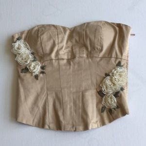 Arden B strapless top with side zip