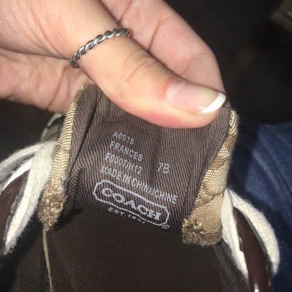 Coach signature khaki/gold webbing sneakers - Picture 6 of 6
