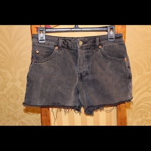 Topshop Moto Ashley Black Denim Shorts UK 6 US 2