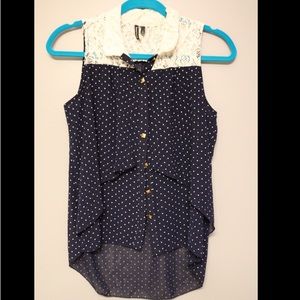 Polka dot summer blouse