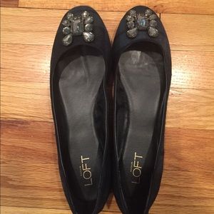 Ann taylor jeweled plaid flats