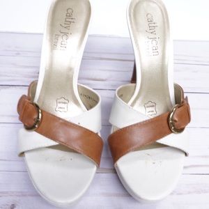 Cathy Jean- White/ Tan Heels