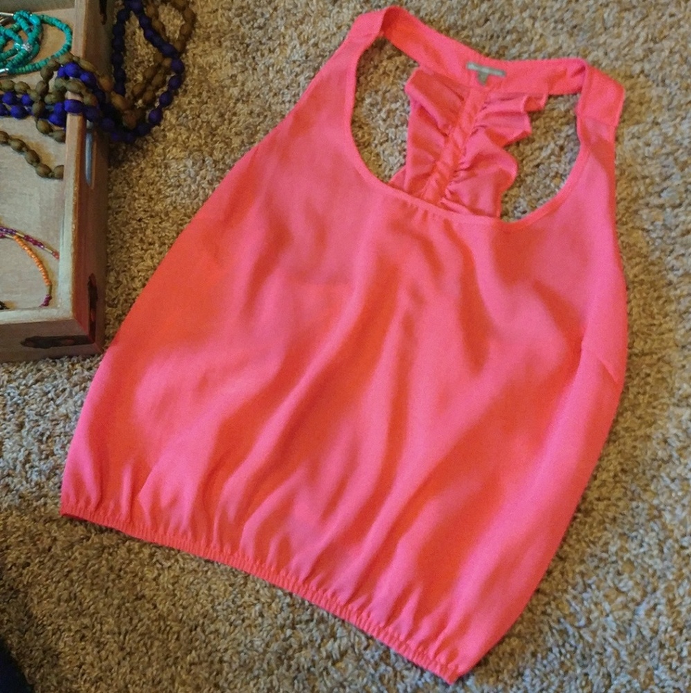{ Charlotte Russe } Cropped Hot Pink Blouse