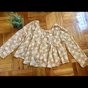 Urban Outfitters Mustard Floral Top