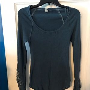 Free People stretchy knit top