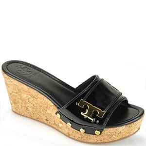 Tory Burch Black cork sandals