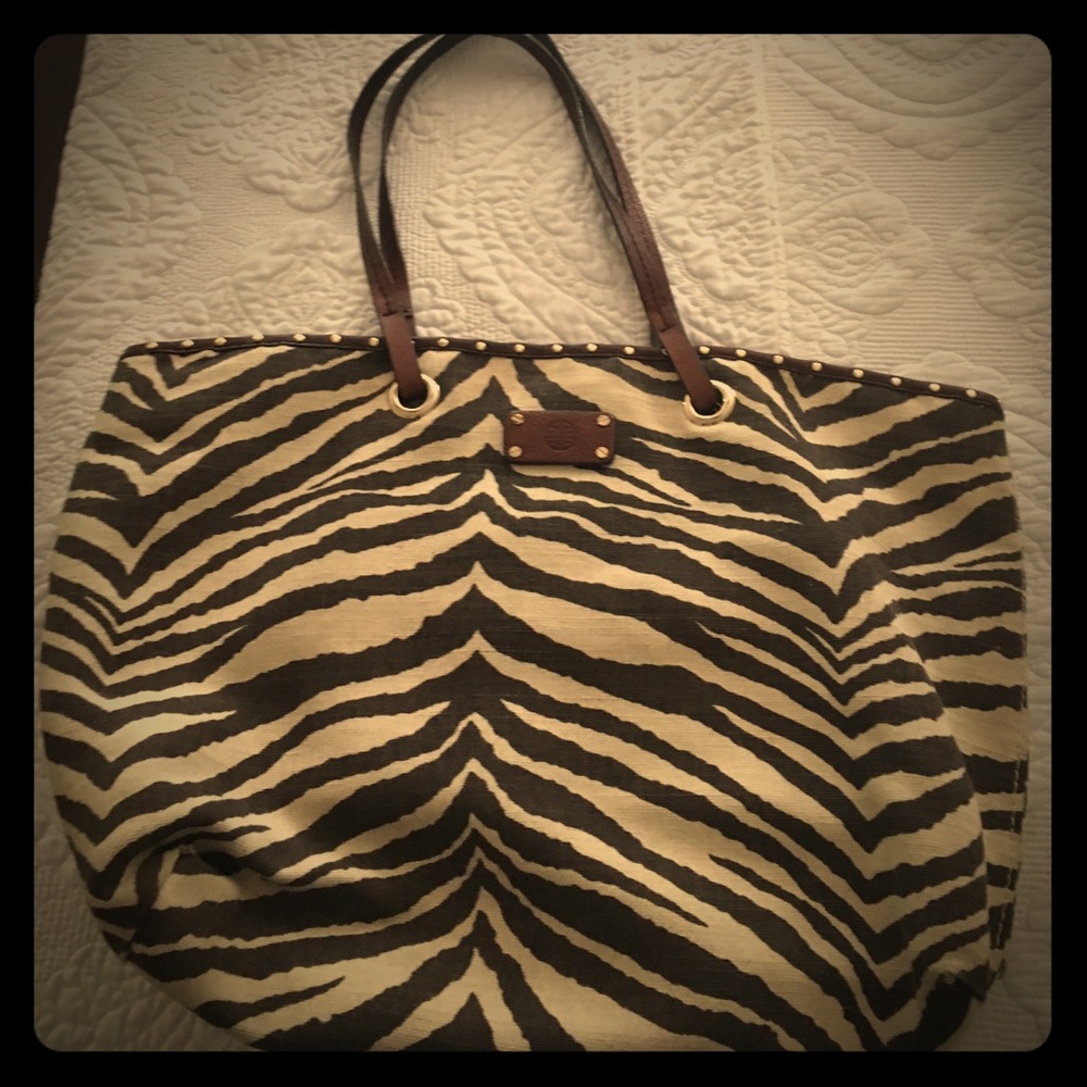 Antonio Melani Brown Zebra Tote