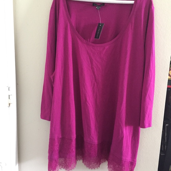 SALE New LANE BRYANT Size 26/28 Lace Hem Sleeves - Picture 2 of 7