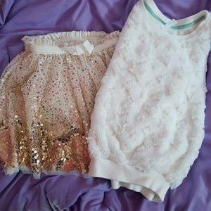 Girl's outfit skirt (size 6), sweater (size 7/8)