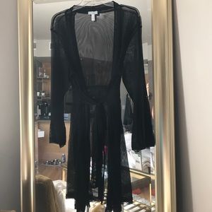 OnGassamer Sheer and Lace Robe