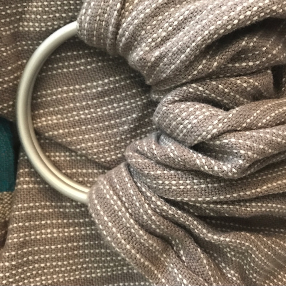 Uppy Wear ring sling- grey w/blue stripe