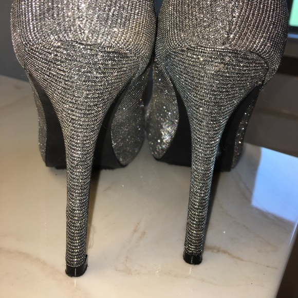 Glittery peeptoe heels - Picture 4 of 8