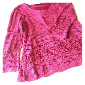 Alfani Woman Plum Berry Boho Blouse