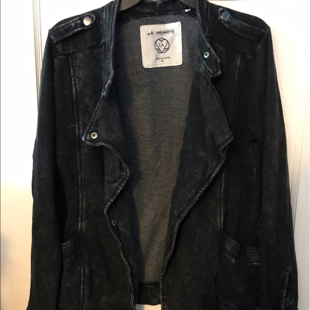 Acid-wash Moto Jacket