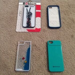 FIVE New/Gently Used iPhone 5/5s Cases