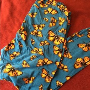 LuLaRoe Monarch Butterfly TC leggings