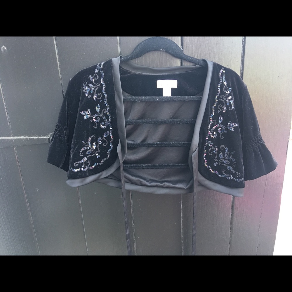 Black Velvet Shrug